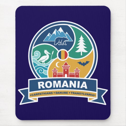Romania Carpathians Danube Transylvania マウスパッド (正面)