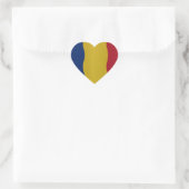 Romania flag ハートシール (バッグ)
