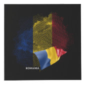 Romania flag フォトキューブ (正面)