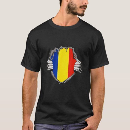 Romania flag tシャツ (正面)