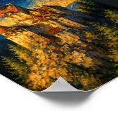 Romania: Mystic Glow Bran Castle Art Souvenir ポスター (角)