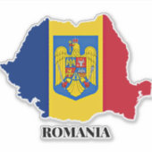 Romania Silhouette, labeled, シール (正面)