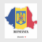 Romania Silhouette, labeled, シール (シート)