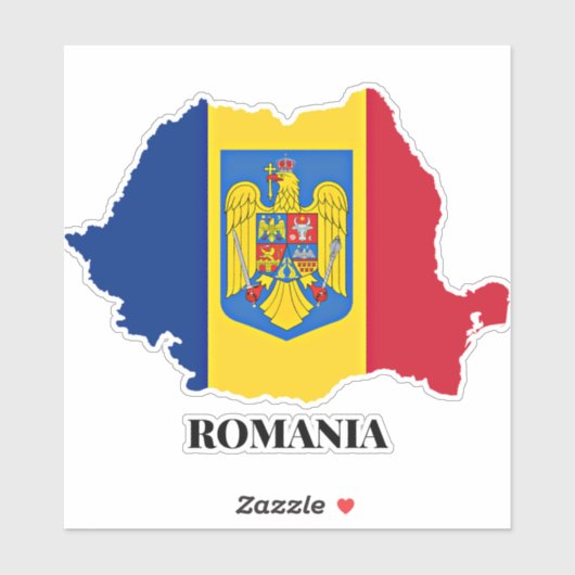 Romania Silhouette, labeled, シール (シート)