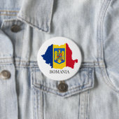 Romania Silhouette, labeled, 缶バッジ (インサイチュ)