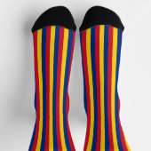 Romania Socks, patriotic Romanian Flag fashion ソックス (上部)