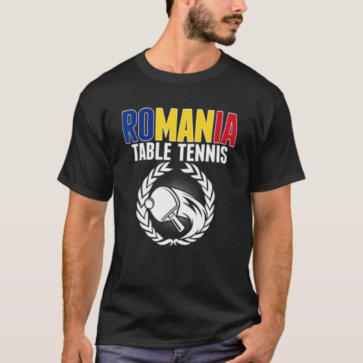 Romania Table Tennis     Romanian Ping Pong Suppor Tシャツ (正面)