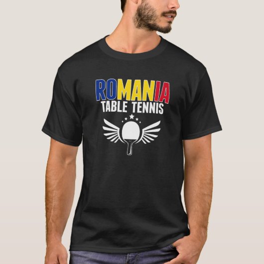 Romania Table Tennis   Romanian Ping Pong Supporte Tシャツ (正面)