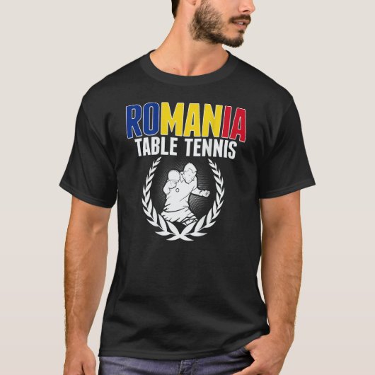Romania Table Tennis   Romanian Ping Pong Supporte Tシャツ (正面)