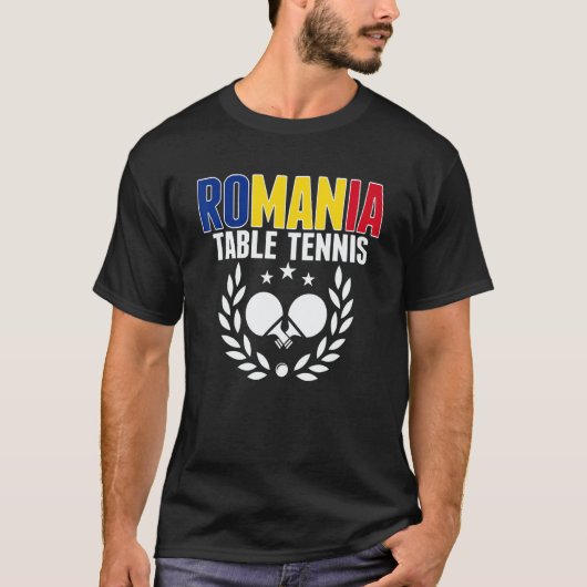 Romania Table Tennis   Romanian Ping Pong Supporte Tシャツ (正面)