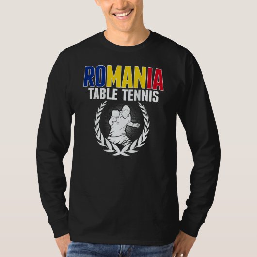 Romania Table Tennis   Romanian Ping Pong Supporte Tシャツ (正面)