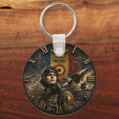 Romanian Air Force Pilot Military Aviation キーホルダー (裏面)