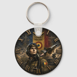 Romanian Air Force Pilot Military Aviation キーホルダー