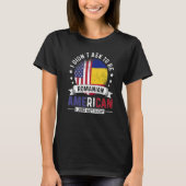 Romanian American Countries Flags Pride Romania Fl Tシャツ (正面)