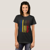 Romanian American Flag Romania America Pride Herit Tシャツ (正面フル)