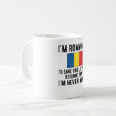 Romanian Heritage Romania Roots Romanian Flag コーヒーマグカップ (正面左)