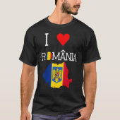 Romanian I Love Romania Tシャツ (正面)