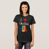 Romanian  I Love Romania Tシャツ (正面フル)