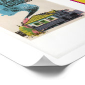 Romanian Matchbox Labels Collage, Vintage Ephemera ポスター (角)