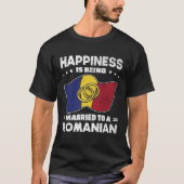 Romanian Wedding State of Romania Roots Married Tシャツ (正面)