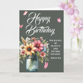 Romans 10:15 Birthday Greeting Card カード