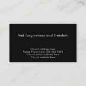 Romans 10:9 Modern Custom Bible Scripture Church 名刺 (裏面)