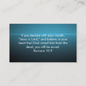 Romans 10:9 Modern Custom Bible Scripture Church 名刺 (正面)