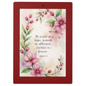 Romans 12:12 Custom Bible Verse クリップボード (裏面)