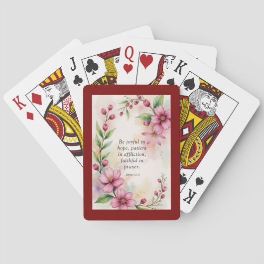 Romans 12:12 Custom Bible Verse トランプ (裏面)