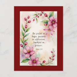 Romans 12:12 Custom Bible Verse ポストカード