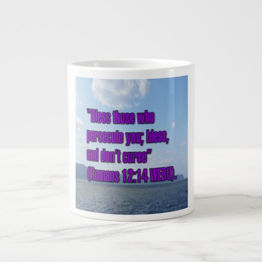 Romans 12:14 WEBU Mug ジャンボコーヒーマグカップ (正面)
