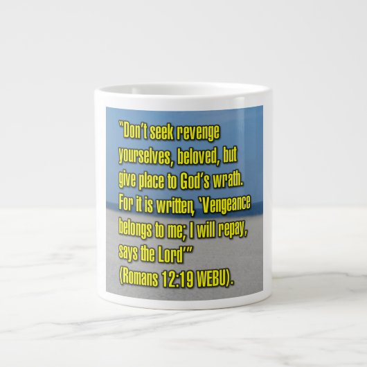 Romans 12:19 WEBU Mug ジャンボコーヒーマグカップ (正面)