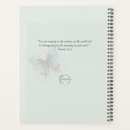 Romans 12:2 Be Transformed Weekly/Monthly Planner プランナー手帳 (裏面)