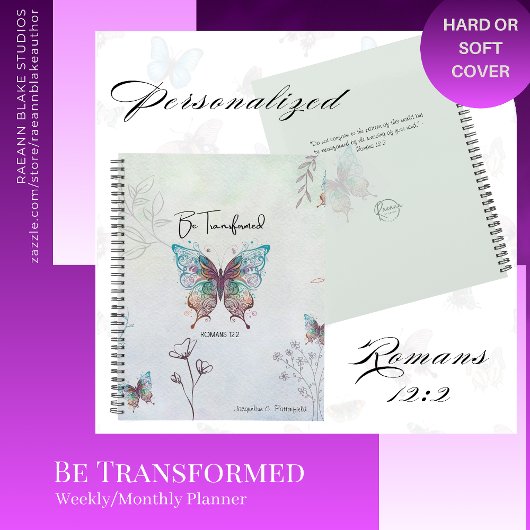 Romans 12:2 Be Transformed Weekly/Monthly Planner プランナー手帳