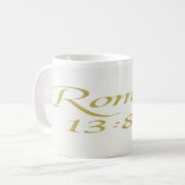 Romans 13:8-10: Bible Verse Mug コーヒーマグカップ (正面左)