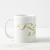 Romans 13:8-10: Bible Verse Mug コーヒーマグカップ (左)