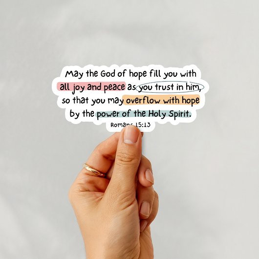 Romans 15:13 God of Hope シール