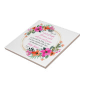 Romans 15:13 - God of Hope Bible Verse Floral タイル (側面)