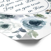 Romans 15:13 God of Hope, Floral ポスター (角)