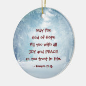 Romans 15:13 The God of Hope, Christmas セラミックオーナメント (左)