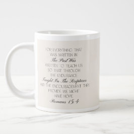 Romans 15:4 Hope Bible Verse Mug  ジャンボコーヒーマグカップ