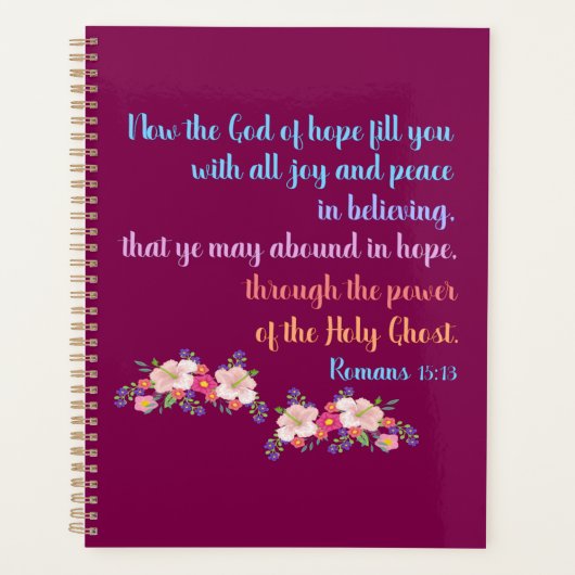 Romans 15 Bible Verse Design プランナー手帳 (正面)