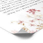 Romans 5:3-5 Floral Bible Verse ポスター (角)