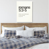 Romans 5:3 Minimalist Christian Canvas Wall Art キャンバスプリント (インサイチュ (寝室))