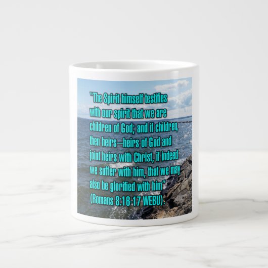 Romans 8:16–17 WEBU Mug ジャンボコーヒーマグカップ (正面)