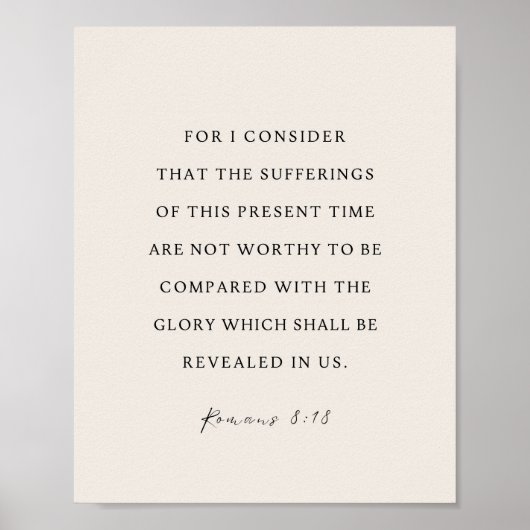 Romans 8:18 Bible Verse ポスター (正面)