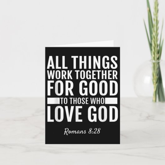 Romans 8_28 All Things Work Together For Good Bibl カード (正面)