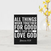 Romans 8_28 All Things Work Together For Good Bibl カード (黄色い花)