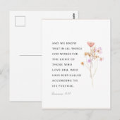 Romans 8:28 All Things Work Together Poster ポストカード (正面/裏面)