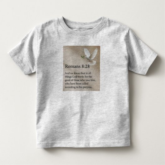 Romans 8:28 Bible Verse Toddler's Tee Shirt トドラーTシャツ (正面)